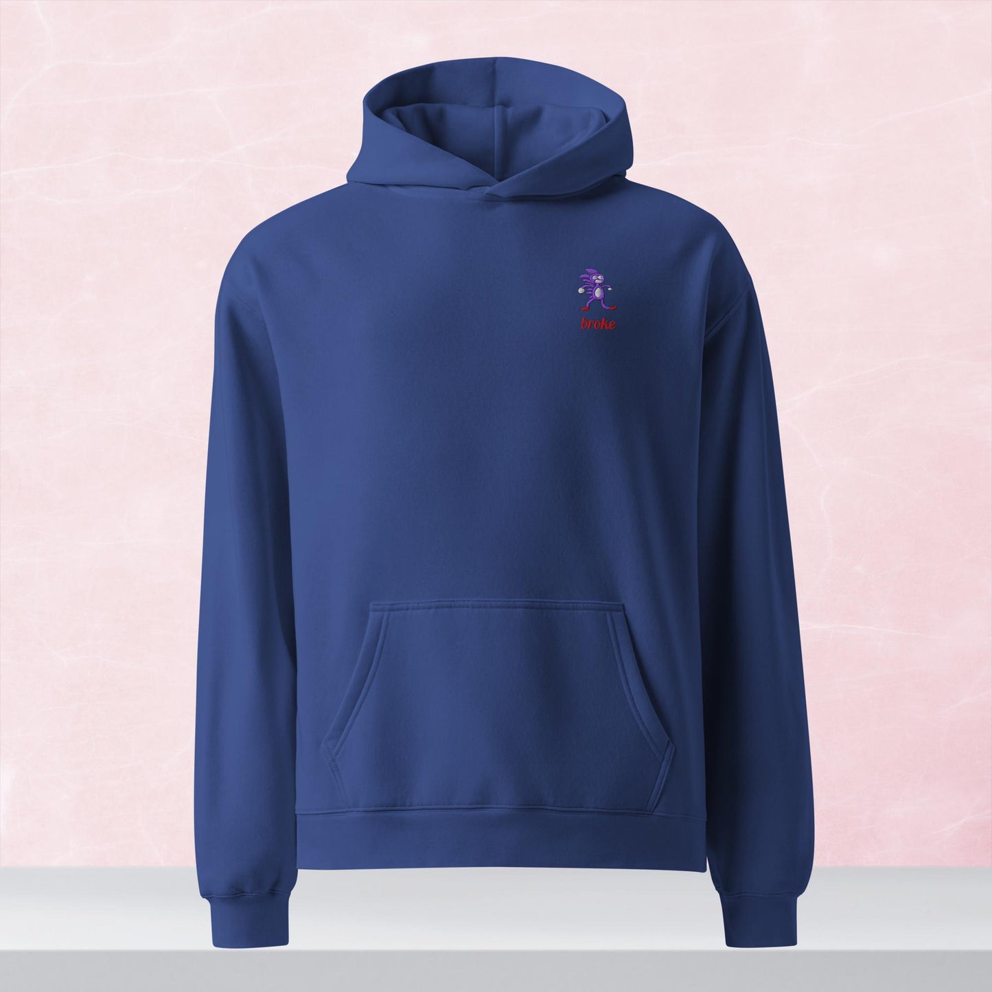 Unisex SANIC embroidered oversized hoodie with high-quality stitching, soft cotton blend, and a relaxed fit. Perfect for meme lovers and streetwear enthusiasts.