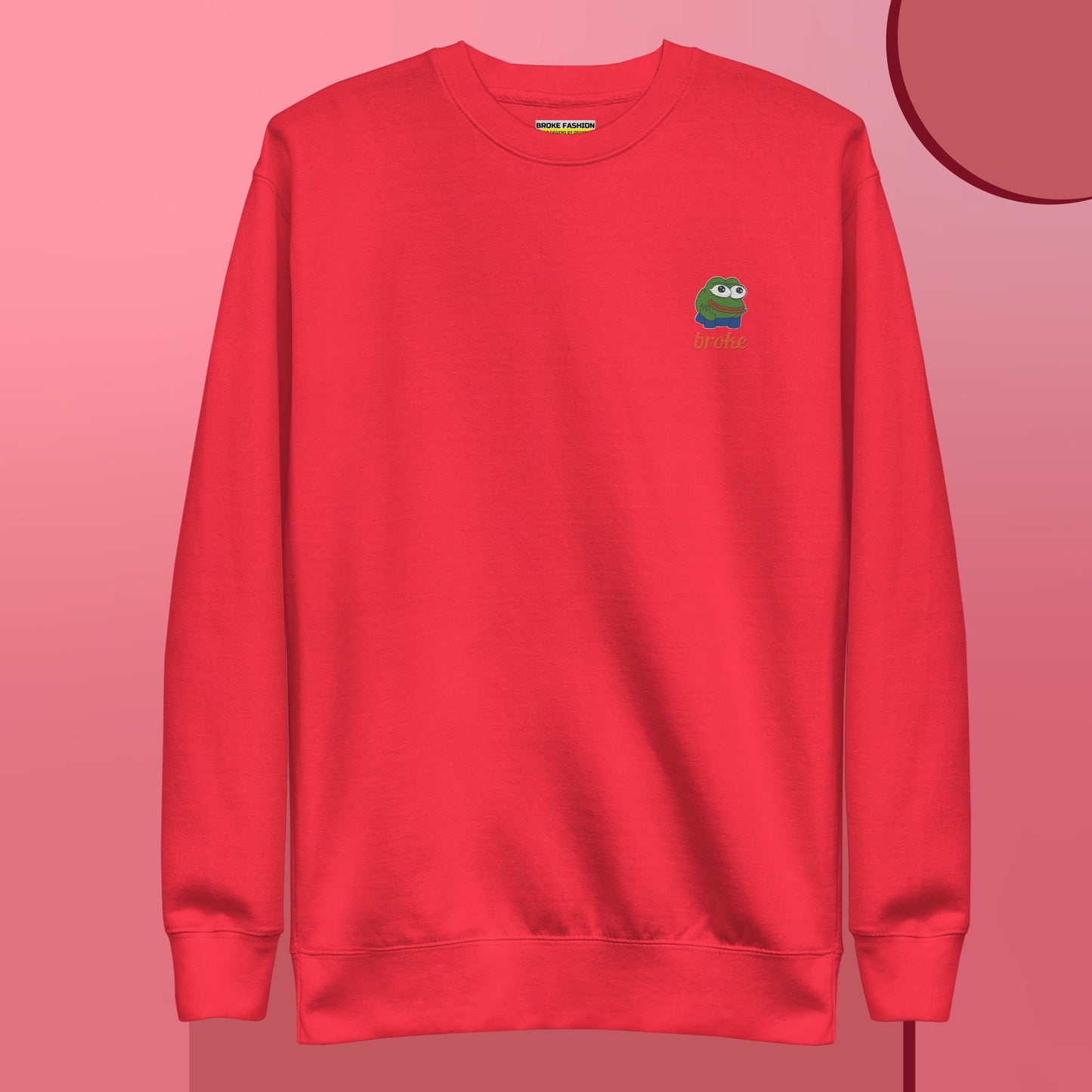 Unisex PEPE embroidered sweatshirt with premium stitching, soft cotton blend, and a relaxed fit. Ideal for meme lovers and streetwear enthusiasts.