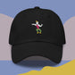 Unisex CHAD embroidered dad hat with high-quality stitching, adjustable strap, and breathable cotton fabric. Perfect for meme lovers and streetwear enthusiasts.
