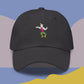 Unisex CHAD embroidered dad hat with high-quality stitching, adjustable strap, and breathable cotton fabric. Perfect for meme lovers and streetwear enthusiasts.