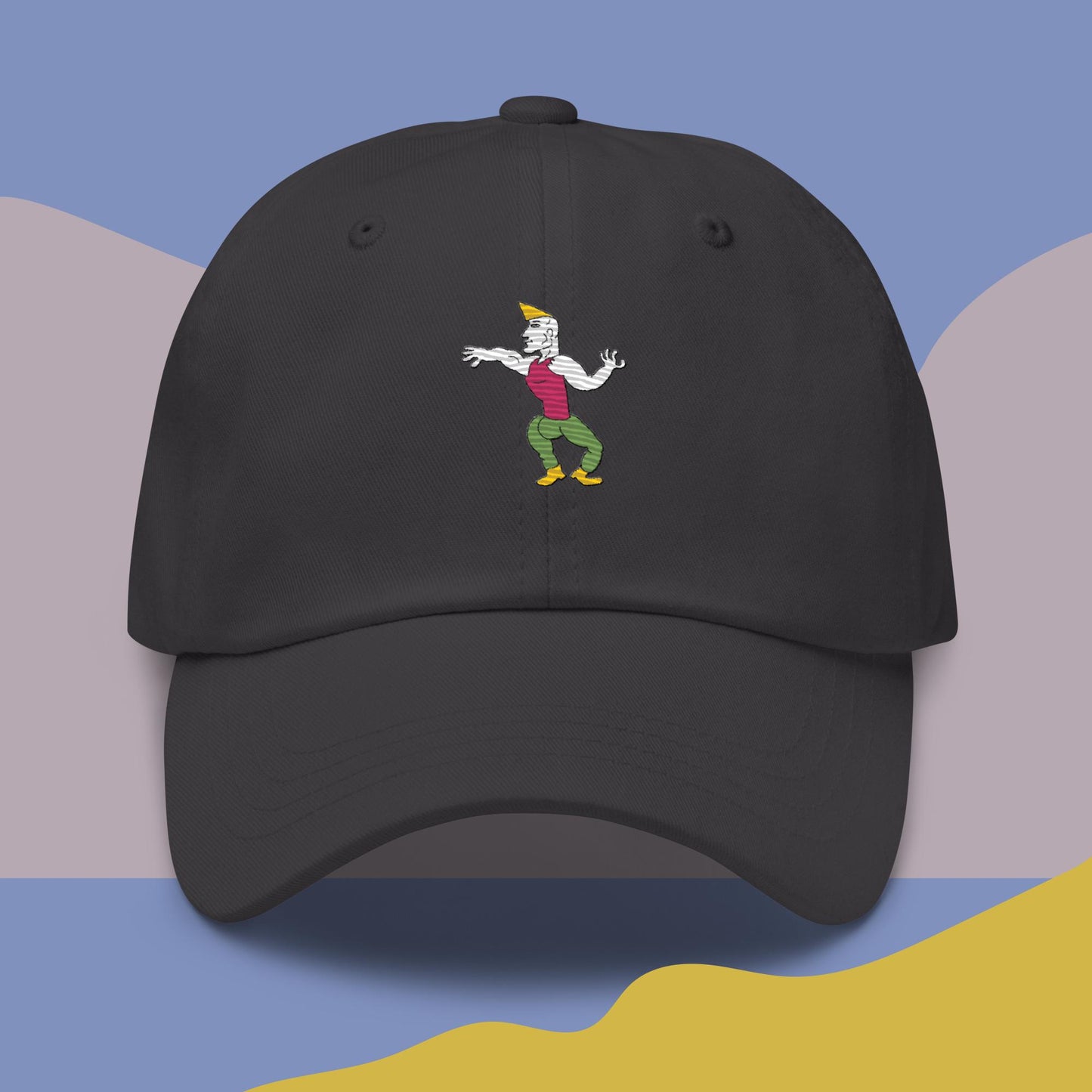 Unisex CHAD embroidered dad hat with high-quality stitching, adjustable strap, and breathable cotton fabric. Perfect for meme lovers and streetwear enthusiasts.