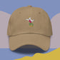 Unisex CHAD embroidered dad hat with high-quality stitching, adjustable strap, and breathable cotton fabric. Perfect for meme lovers and streetwear enthusiasts.