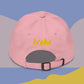Unisex CHAD embroidered dad hat with high-quality stitching, adjustable strap, and breathable cotton fabric. Perfect for meme lovers and streetwear enthusiasts.