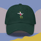 Unisex CHAD embroidered dad hat with high-quality stitching, adjustable strap, and breathable cotton fabric. Perfect for meme lovers and streetwear enthusiasts.