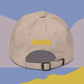 Unisex CHAD embroidered dad hat with high-quality stitching, adjustable strap, and breathable cotton fabric. Perfect for meme lovers and streetwear enthusiasts.