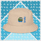 Pepe the Frog bucket hat in green with high-quality embroidery of Pepe wearing blue pants, paired with the word 'broke' in bold blue stitching. Trendy streetwear accessory for meme enthusiasts, perfect for casual outfits and internet culture fans.