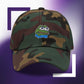 Unisex PEPE embroidered dad hat with high-quality stitching, adjustable strap, and breathable cotton fabric. Perfect for meme lovers and streetwear enthusiasts.
