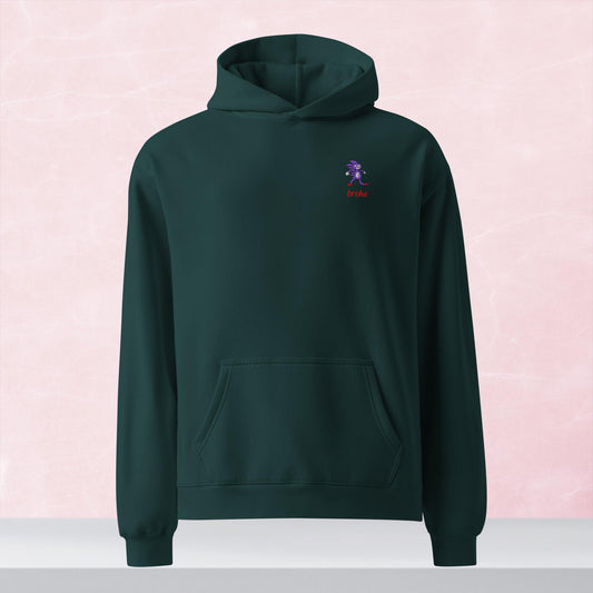 Unisex SANIC embroidered oversized hoodie with high-quality stitching, soft cotton blend, and a relaxed fit. Perfect for meme lovers and streetwear enthusiasts.
