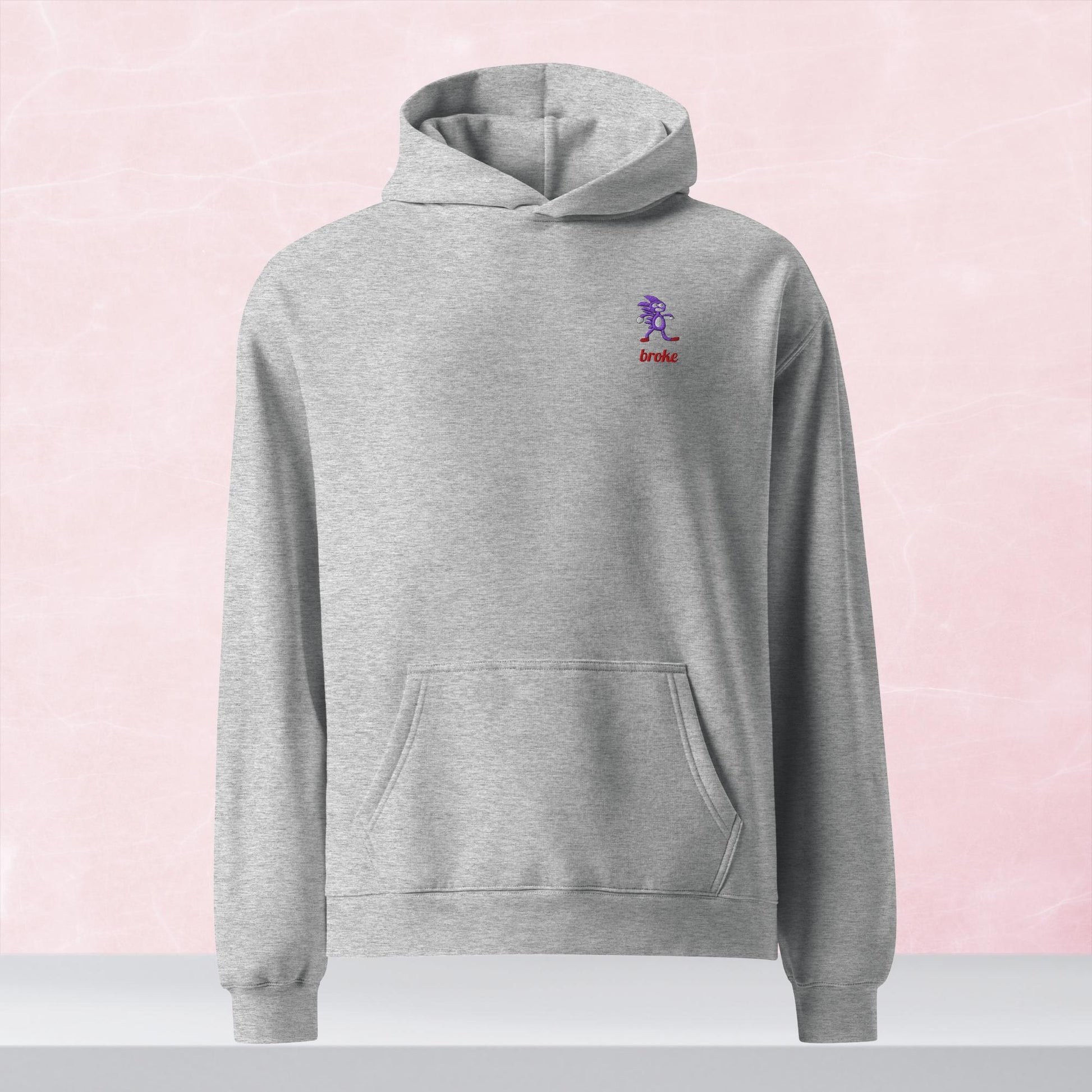Unisex SANIC embroidered oversized hoodie with high-quality stitching, soft cotton blend, and a relaxed fit. Perfect for meme lovers and streetwear enthusiasts.