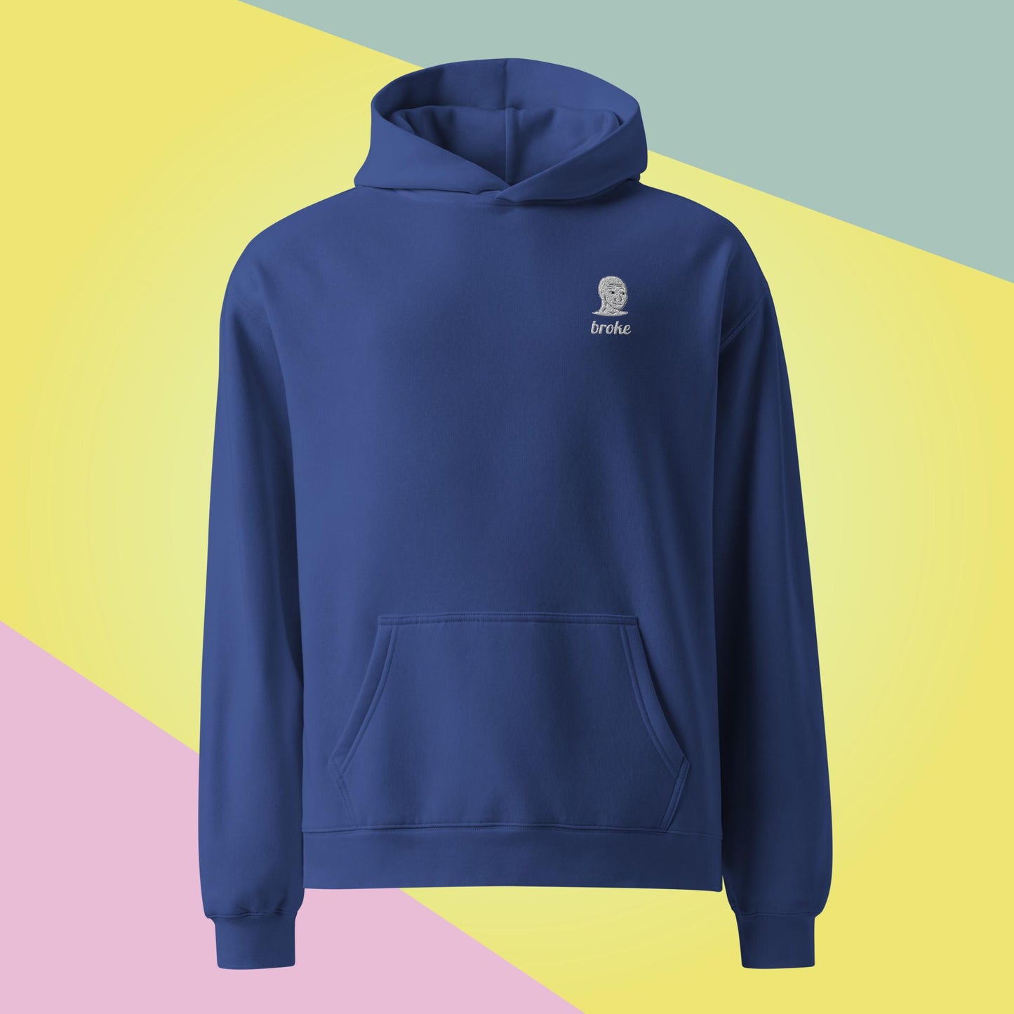 Unisex WOJAK embroidered oversized hoodie with premium stitching, soft cotton blend, and a relaxed fit. Perfect for meme lovers and streetwear enthusiasts.