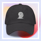 Unisex WOJAK embroidered dad hat with high-quality stitching, adjustable strap, and breathable cotton fabric. Perfect for meme lovers and streetwear enthusiasts.