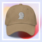 Unisex WOJAK embroidered dad hat with high-quality stitching, adjustable strap, and breathable cotton fabric. Perfect for meme lovers and streetwear enthusiasts.