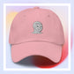 Unisex WOJAK embroidered dad hat with high-quality stitching, adjustable strap, and breathable cotton fabric. Perfect for meme lovers and streetwear enthusiasts.