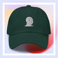 Unisex WOJAK embroidered dad hat with high-quality stitching, adjustable strap, and breathable cotton fabric. Perfect for meme lovers and streetwear enthusiasts.