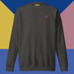 Unisex SANIC embroidered sweatshirt with high-quality stitching, soft cotton blend, and a relaxed fit. Perfect for meme lovers and streetwear enthusiasts.